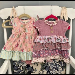 Lot of two 6-12 mo Matilda Jane baby dresses